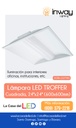 Troffer Panel LED Cuadrado p/Empotrar, 25W / 30W / 40W, Múltiple CCT NW 4000K / 5000K / CW 6000K, 125Lm/w, 100-277Vac, Dimmable de 0-10Vdc, 24&quot;x24&quot;(600x600mm), Borde Blanco