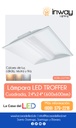 Troffer Panel LED Cuadrado p/Empotrar, 25W / 30W / 40W, Múltiple CCT NW 4000K / 5000K / CW 6000K, 125Lm/w, 100-277Vac, Dimmable de 0-10Vdc, 24&quot;x24&quot;(600x600mm), Borde Blanco