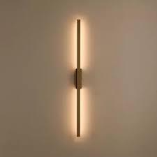 Lámpara LED Decorativa de Pared (Aplique), DG50790W, 6W, NW 4000K, 85-265Vac, Dimensiones: 70x50x380mm, IP20, Dorado