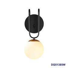 Lámpara LED Decorativa de Pared (Aplique), DG51385W, 8W, NW 4000K, 85-265Vac, Dimensiones: 130x140x330mm, IP20, Negro con dorado