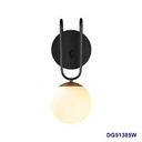 Lámpara LED Decorativa de Pared (Aplique), DG51385W, 8W, NW 4000K, 85-265Vac, Dimensiones: 130x140x330mm, IP20, Negro con dorado