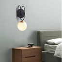 Lámpara LED Decorativa de Pared (Aplique), DG51385W, 8W, NW 4000K, 85-265Vac, Dimensiones: 130x140x330mm, IP20, Negro con dorado