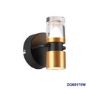Lámpara LED Decorativa de Pared (Aplique), DG60170W, 7W, NW 4000K, 85-265Vac, Dimensiones: 100x120x145mm, IP20, Negro con dorado