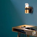Lámpara LED Decorativa de Pared (Aplique), DG60170W, 7W, NW 4000K, 85-265Vac, Dimensiones: 100x120x145mm, IP20, Negro con dorado