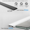 Lámpara Slim Lineal Magnética LED p/Riel de 27mm de ancho, 12W, 10.11&quot;(257mm), 4000K Blanco Natural, 48Vdc, Instalación: Empotrar o Superficie, 24 Grados, Negra