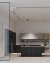 Lámpara Lineal Magnética LED de esquina 90 Grados, 20mm de ancho, 20W, 4000K Blanco Natural, 48Vdc, 120 Grados, Negro