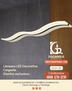 Lámpara LED Decorativa Colgante, DG50728P, 50W, NW 4000K, 85-265Vac, Dimensiones: 1200x95x1200mm, IP20, Blanco