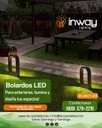 Bolardo LED, DG-881Y-400, 10W, CW 6000K, 100-265Vac, Dimensiones: 162x57xH400mm, Material: Aluminio, IP65, Negro