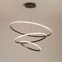Lámpara LED Decorativa Colgante, DG60773P, 90W, 4000K Blanco Natural, 85-265Vac, Dimensiones: Φ(400+600)X1200mm, IP20, Marrón
