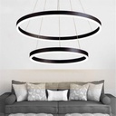 Lámpara LED Decorativa Colgante, DG60773P, 90W, 4000K Blanco Natural, 85-265Vac, Dimensiones: Φ(400+600)X1200mm, IP20, Marrón