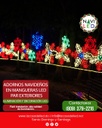 Adorno Navideño en Neón LED p/exterior tipo Copo de Nieve, 148W, Azul, 110Vac, Dimensiones: 90x90cm