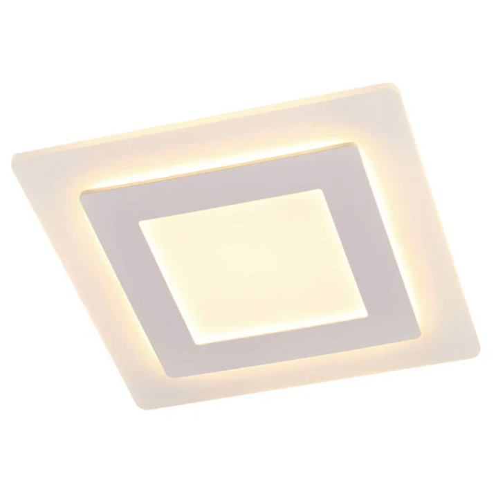 Lámpara LED Decorativa de Superficie, DG60541C, 30W, 3000K Blanco Cálido, 85-265Vac, Dimensiones: 350x350x45mm, IP20