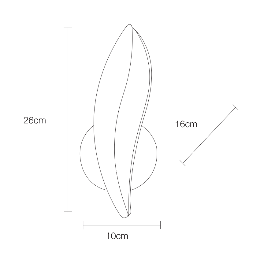 Lámpara LED Decorativa de Pared (Aplique), DG61077W, 10W, 3000K Blanco Cálido, 85-265Vac, Dimensiones: Φ100X45XH260MM, IP20