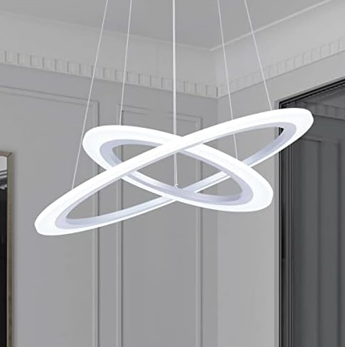 Lámpara LED Decorativa Colgante, DG50239P, 40W, 3000K Blanco Cálido, 85-265Vac, Dimensiones: Φ590+Φ330mm, IP20