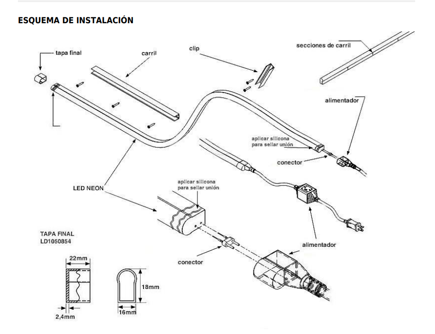 Pin p/Manguera LED, RGB, 5050 30Led/Mts - 60Led/Mts