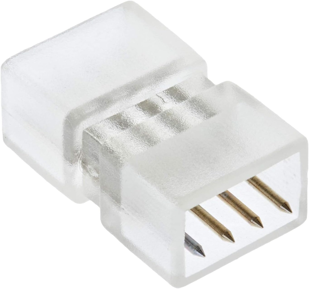 Conector p/Manguera LED SMD5050, RGB, recto, PCB 15mm y 2 vías con pin