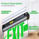Letrero de Salida Retroiluminado LED color Verde, 120-277Vac, con Batería integrada de 4.8V, 700mAh, 90 minutos