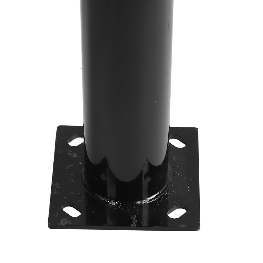 Poste Modular color negro p/Luminaria, Largo: 6Mts, con medida en la parte superior de 76mm, Incluye: base de sujeción 220x220xT8mm