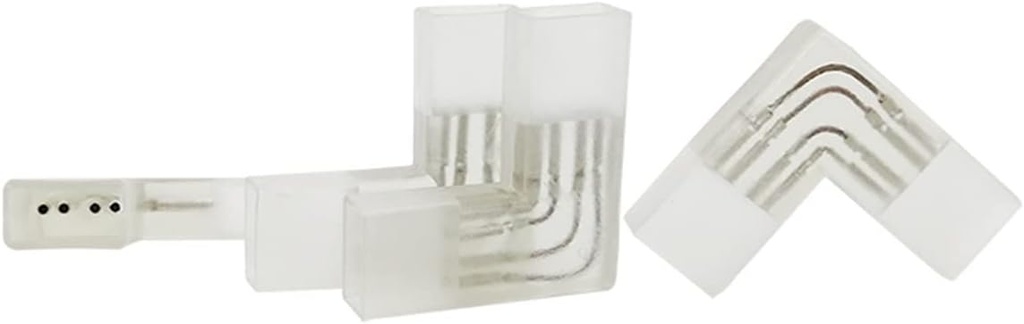 Conector p/Manguera LED SMD2835/3528, unicolor, L, PCB 12mm y 2 vías