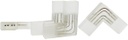 Conector p/Manguera LED SMD2835/3528, unicolor, L, PCB 12mm y 2 vías