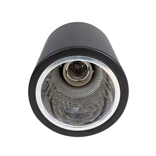 Aplique de Techo (Cajetín) Circular p/Bombilla, DG-1040, Base: E27, Dimensiones: Φ135x1146mm, Negro
