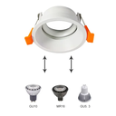Base Circular p/Empotrar Bombilla, Dirigible, Dimensiones: Φ78x39mm, Blanco, Incluye zócalo GU10