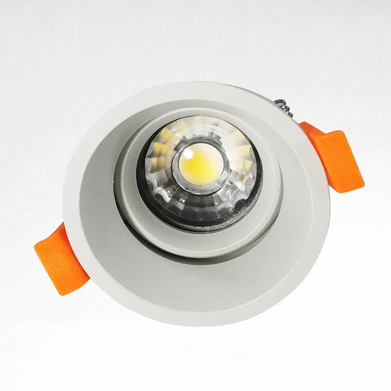 Base Circular p/Empotrar Bombilla, Dirigible, Dimensiones: Φ78x39mm, Blanco, Incluye zócalo GU10
