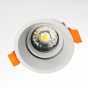 Base Circular p/Empotrar Bombilla, Dirigible, Dimensiones: Φ78x39mm, Blanco, Incluye zócalo GU10