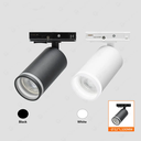 Cajetín p/Track light LED, DG-5425-02, Base: GU10, 2 cables, Dimensiones: Φ55x100mm, Negro