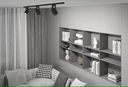 Cajetín p/Track light LED, DG-5402-2, Base: GU10, 2 cables, Dimensiones: 60x90mm, Negro