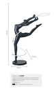 Diana: Inspirada en la diosa romana de la caza y la luna, esta escultura simboliza fuerza, elegancia y conexión con la luz lunar. Su diseño dinámico y estilizado evoca movimiento y gracia, iluminando espacios con arte y sofisticación.