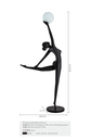 Galatea: Escultura de una figura femenina en equilibrio, con un globo de luz en alto y posturas elegantes, inspirada en Galatea, la obra de Pigmalión