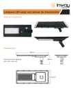 Lámpara Solar de Calle LED de 80W con Panel Integrado de 42W, 17.5V y Sensor de Movimiento, 6000K Blanco Frío, 140x70 Grados, Con Batería de Litio 153.6Wh, 17.5V, IP65, Negra, 172.5Lm/W