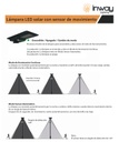 Lámpara Solar de Calle LED de 80W con Panel Integrado de 42W, 17.5V y Sensor de Movimiento, 6000K Blanco Frío, 140x70 Grados, Con Batería de Litio 153.6Wh, 17.5V, IP65, Negra, 172.5Lm/W