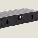 Lámpara Solar LED de Pared (Aplique) de 6W con Panel Solar Integrado de 2.8W, 5.5V y Sensor de Movimiento, SMD2835 x 35pcs, 3000K Blanco Cálido, 140x70 Grados, Con Batería de Litio de 11.1Wh, 3.7V, 3000mAh, IP65, Dimensiones: 230x97x42.7mm, Color Ladrillo, 133Lm/W