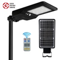 Lámpara Solar de Calle LED de 40W con Panel Integrado de 21W, 13.5V y Sensor de Movimiento, SMD2835 x 90pcs, 5000K, 140x70 Grados, Con Batería de Litio 115.2Wh, 9.6V, 12000mAh, IP65, Negra, 150Lm/W