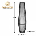 Lámpara Decorativa Artesanal Colgante, Coffee Ezimnyama, T5, Dimensiones: 300x1300mm, Material: Hierro