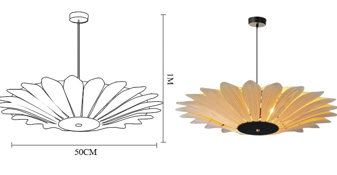 Lámpara Decorativa Artesanal Colgante, Galápagos Bird, E27, Dimensiones: 600mm, Material: Madera