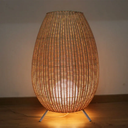 Lámpara Decorativa Artesanal de Piso, Isibani, E27, Dimensiones: 490x780mm, Material: Rattan