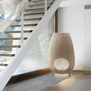 Lámpara Decorativa Artesanal de Piso, Isibani, E27, Dimensiones: 490x780mm, Material: Rattan