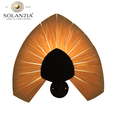 Lámpara Decorativa Artesanal de Mesa, Uva de Mar, E27, Dimensiones: 550mm, Material: Madera