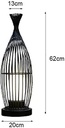 Lámpara Decorativa Artesanal de Mesa, Ezimnyama, E27, Dimensiones: 200x600mm, Material: Hierro