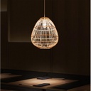 Lámpara Decorativa Artesanal Colgante, Viento Mediterráneo, E27, Dimensiones: 550x400mm, Material: Rattan