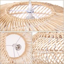 Lámpara Decorativa Artesanal Colgante, Trenzado Mediterráneo, E27, Dimensiones: 600x280mm, Material: Rattan
