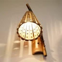 Lámpara Decorativa Artesanal de Pared (Aplique), Rome Skir, E27, Dimensiones: 270x490mm, Material: Bamboo