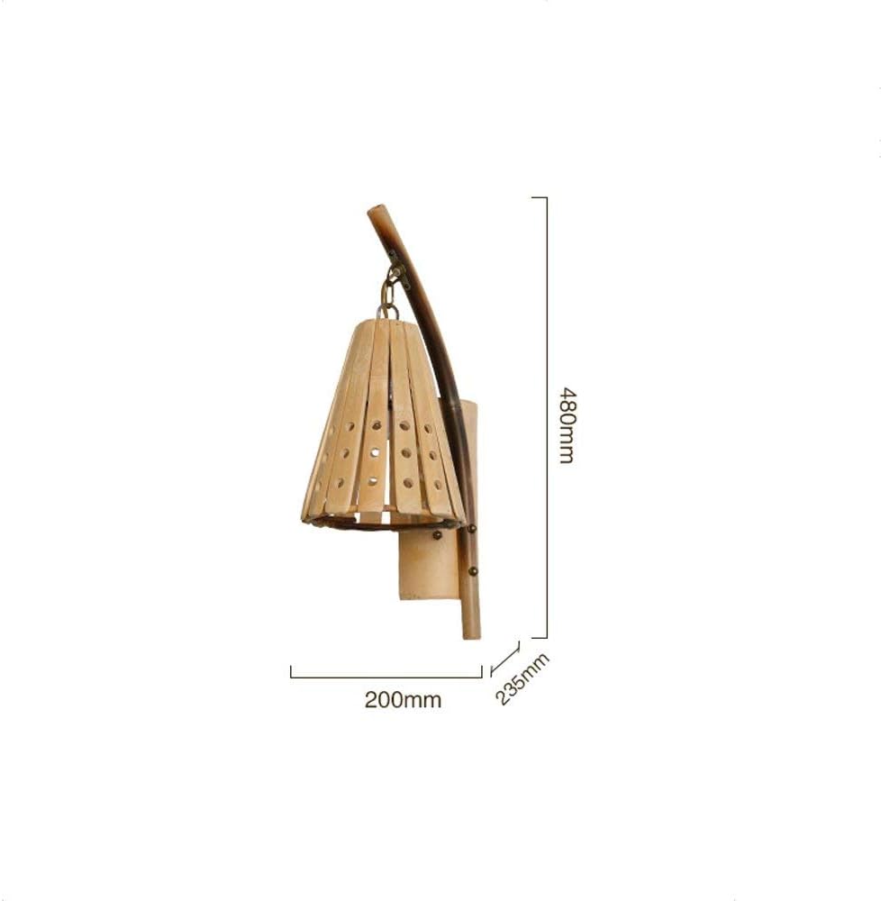 Lámpara Decorativa Artesanal de Pared (Aplique), Rome Skir, E27, Dimensiones: 270x490mm, Material: Bamboo