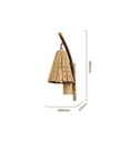 Lámpara Decorativa Artesanal de Pared (Aplique), Rome Skir, E27, Dimensiones: 270x490mm, Material: Bamboo