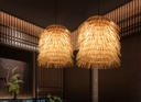 Lámpara Decorativa Artesanal Colgante, Saia Lola, 3xE27, Dimensiones: 550x600mm, Material: Bamboo