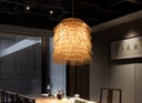 Lámpara Decorativa Artesanal Colgante, Saia Lola, 3xE27, Dimensiones: 550x600mm, Material: Bamboo