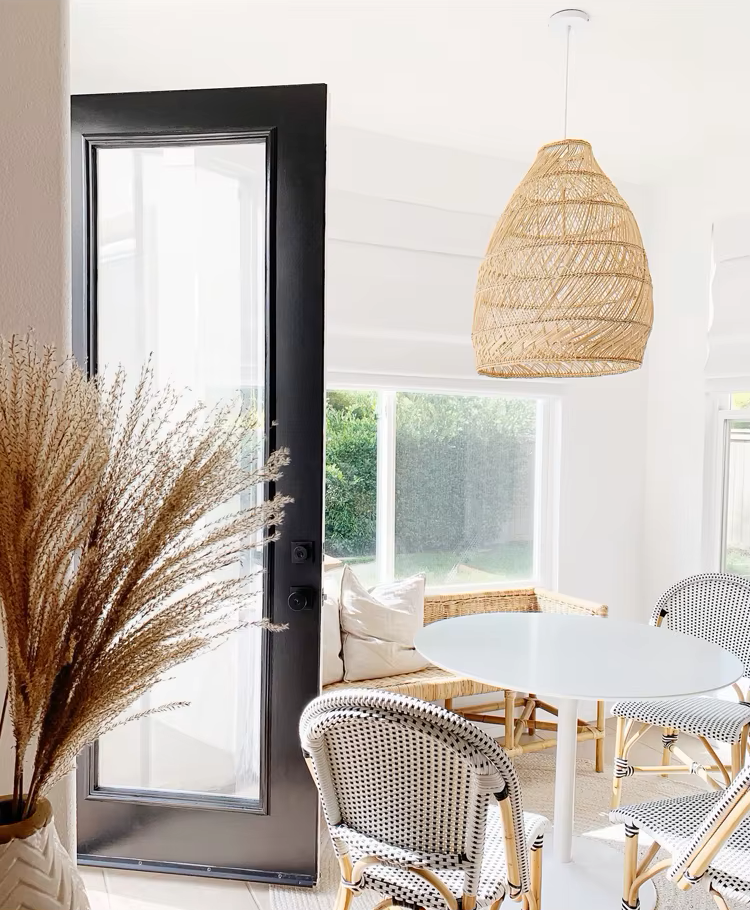 Lámpara Decorativa Artesanal Colgante, Luz Mediterránea, E27, Dimensiones: 550x680mm, Material: Rattan